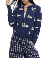 Retro short cute cardigan sweater