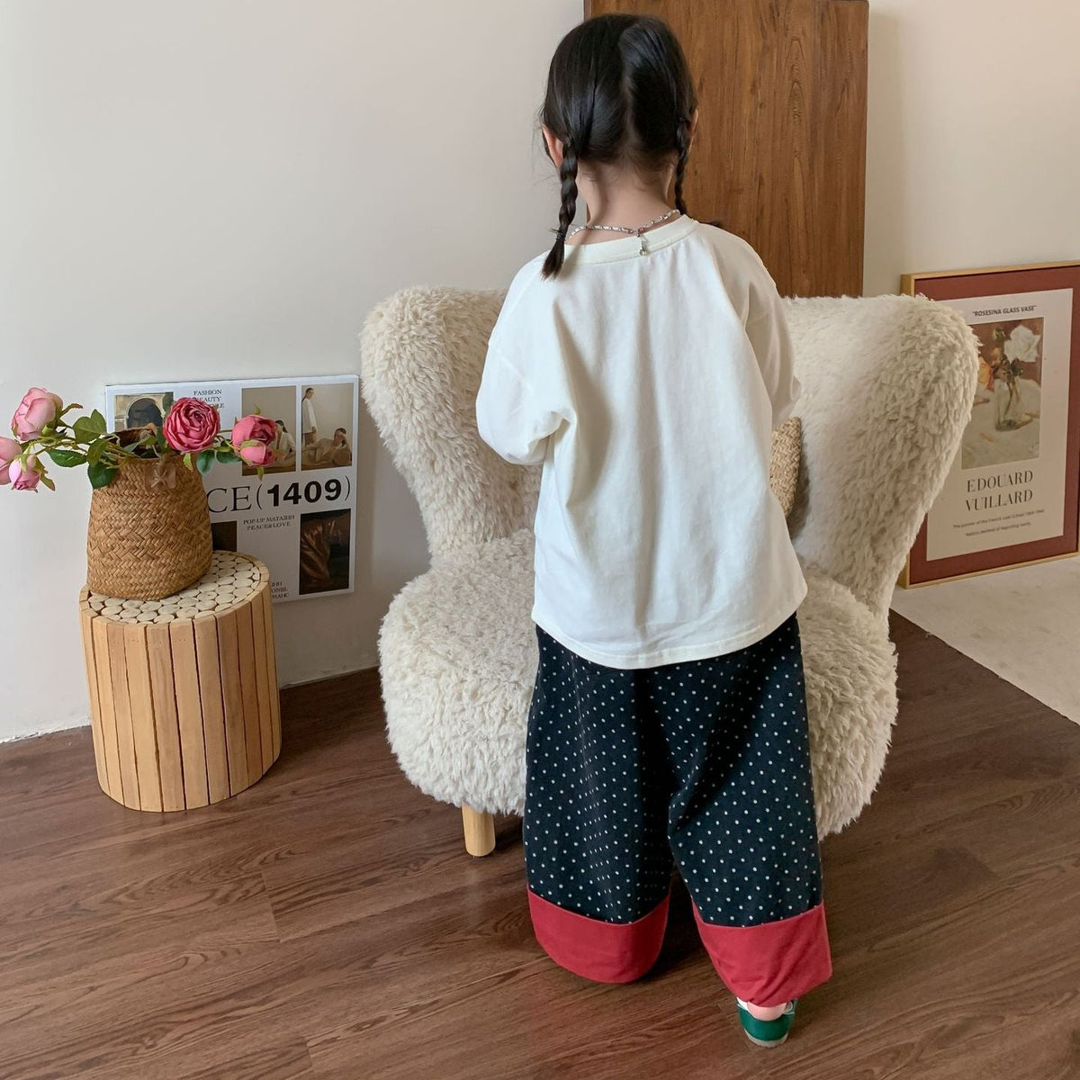 Cute knitted top and pants set