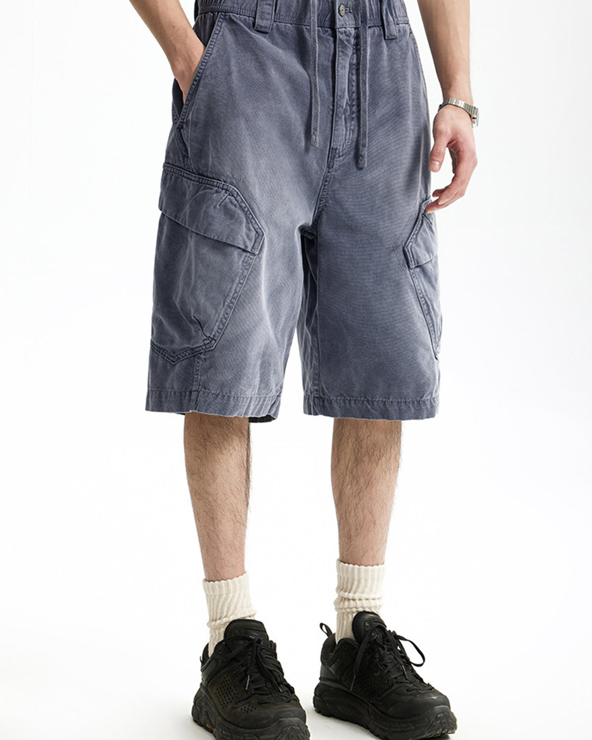 Washed casual overalls