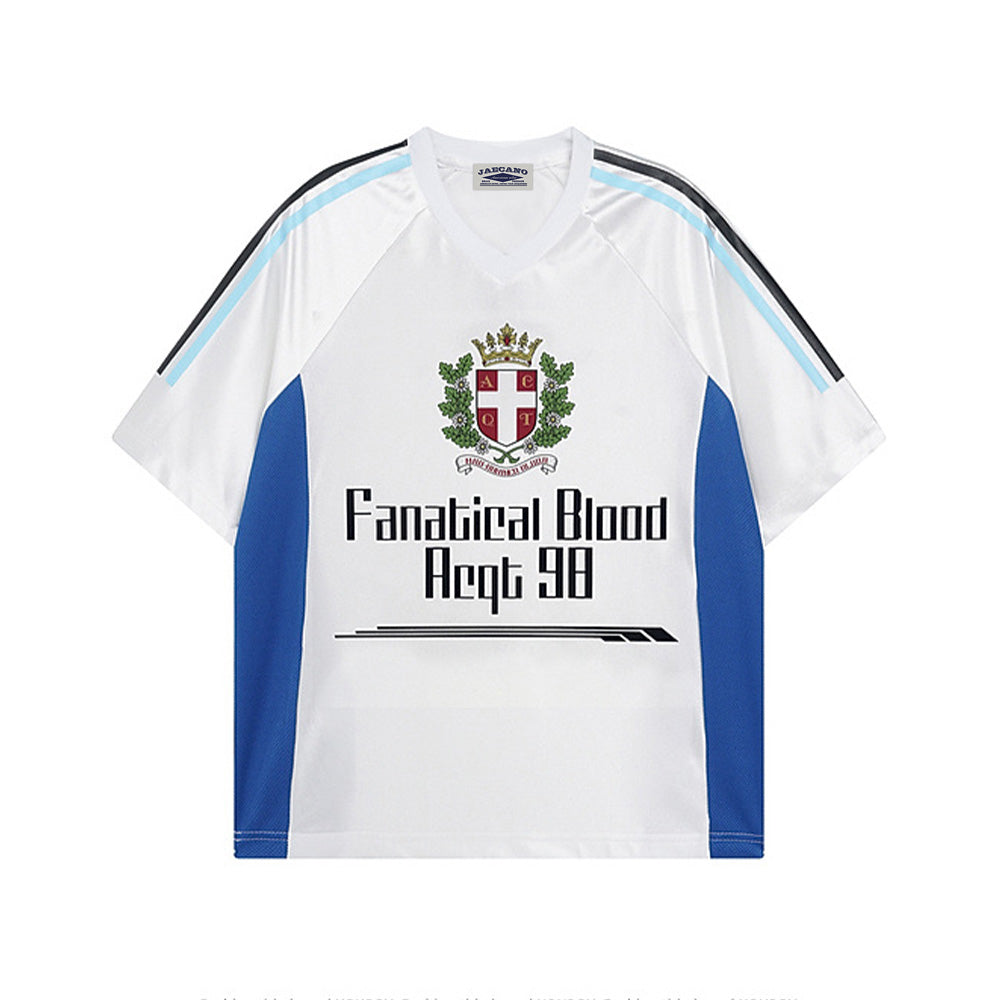 Contrast color short sleeves