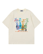 Creative vase print short-sleeved shirt