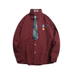 復古簡約領帶襯衫