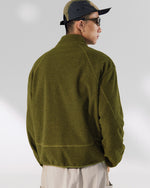 Stand Collar Zip-Up Sweatshirt Jacket