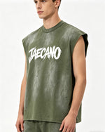 復古做舊無袖T恤