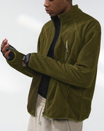 Stand Collar Zip-Up Sweatshirt Jacket