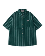 Simple striped short-sleeved shirt