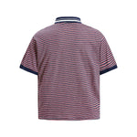 復古撞色條紋短袖