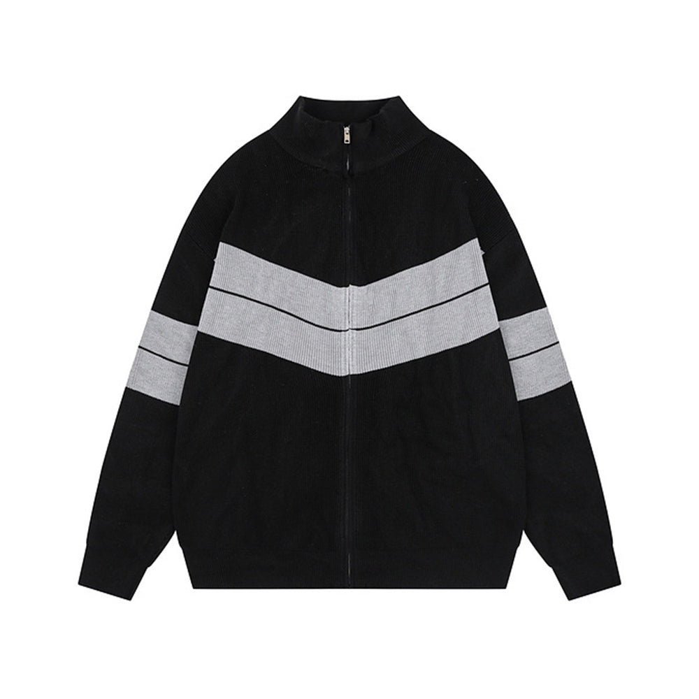 半高領開衫毛衣