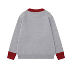 Contrast Butterfly Pullover Sweater