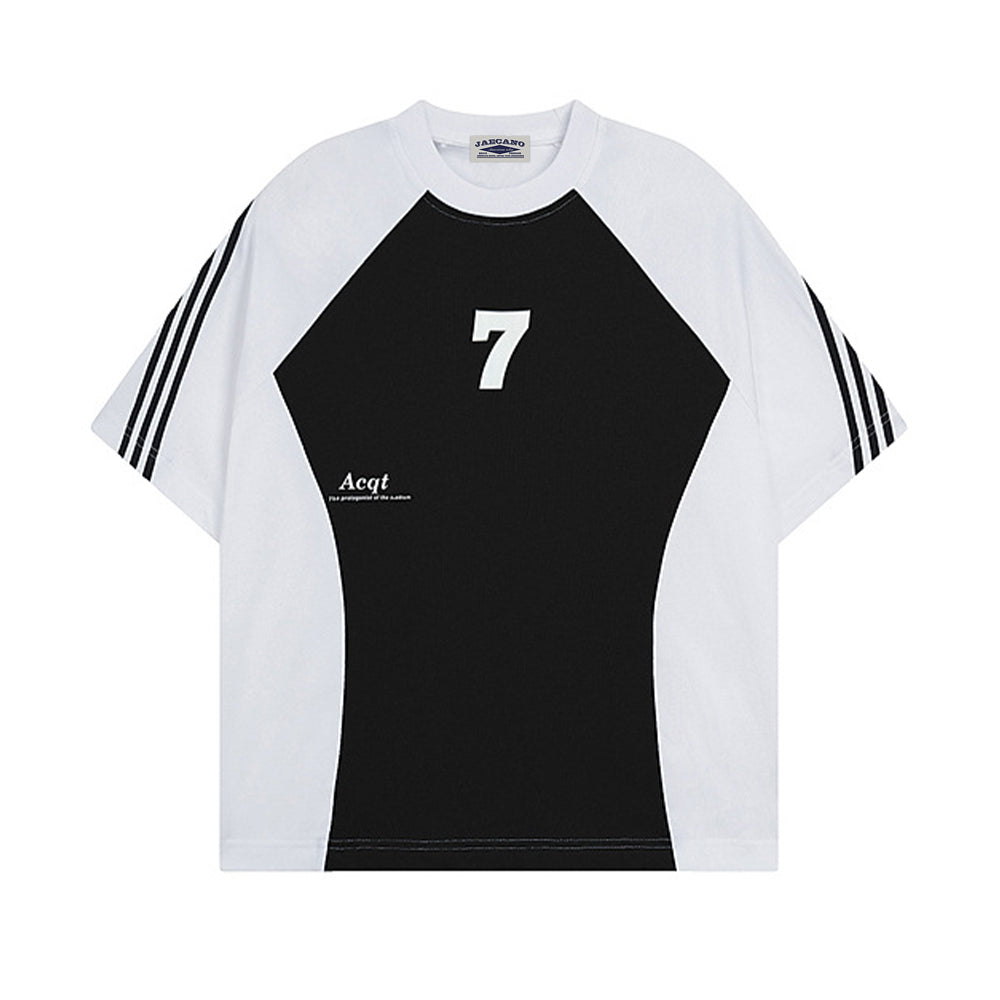 Retro striped short sleeves