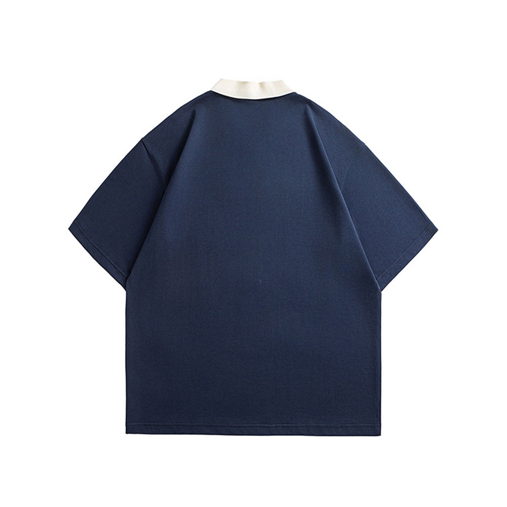 Retro casual polo short sleeve