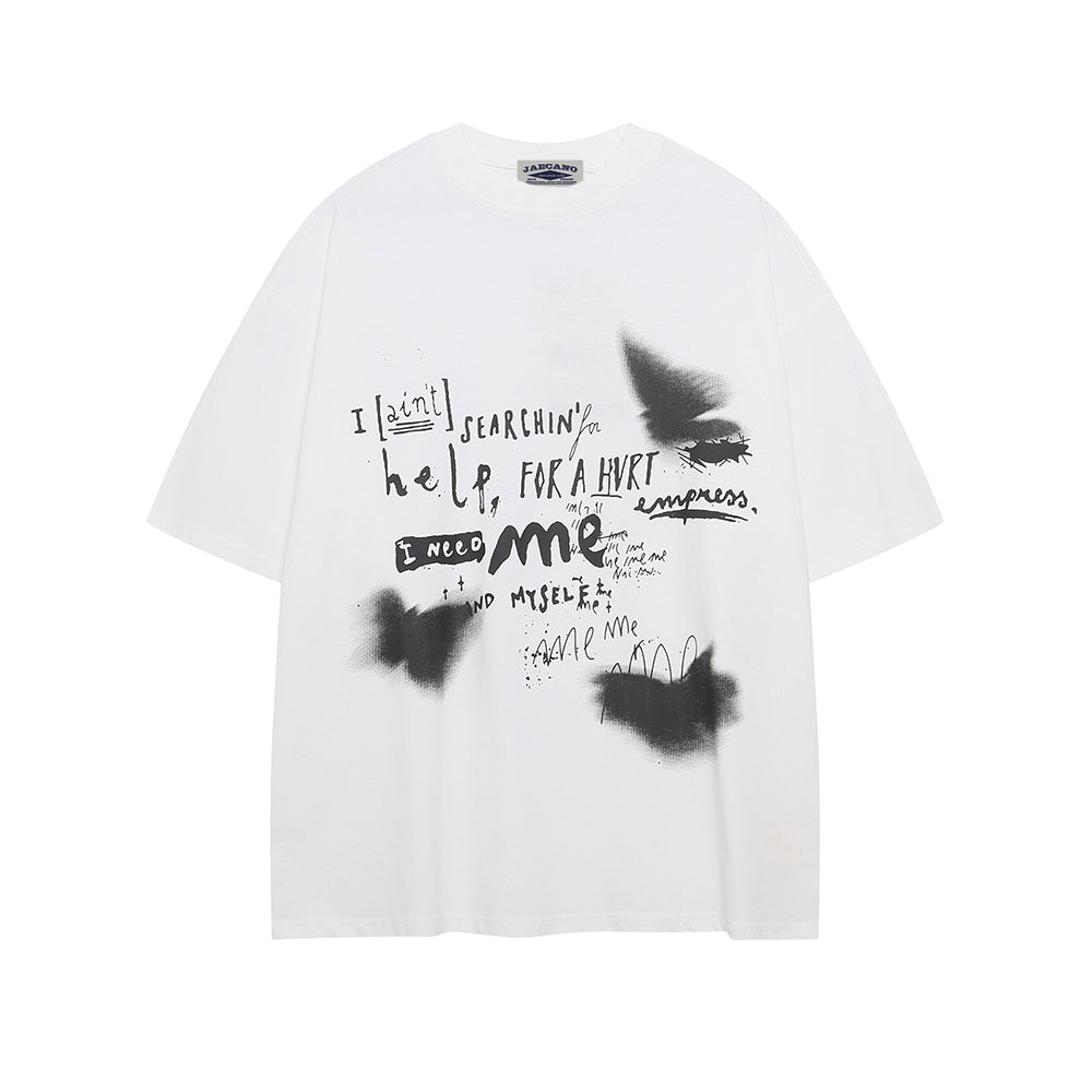 레트로 프린트 반소매