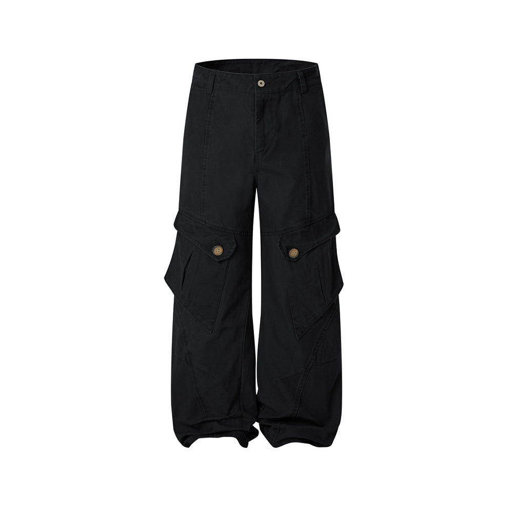 Vintage denim patchwork trousers