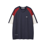 Contrast print short sleeves