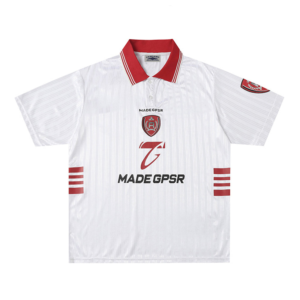 레트로 콘트라스트 캐주얼 반팔