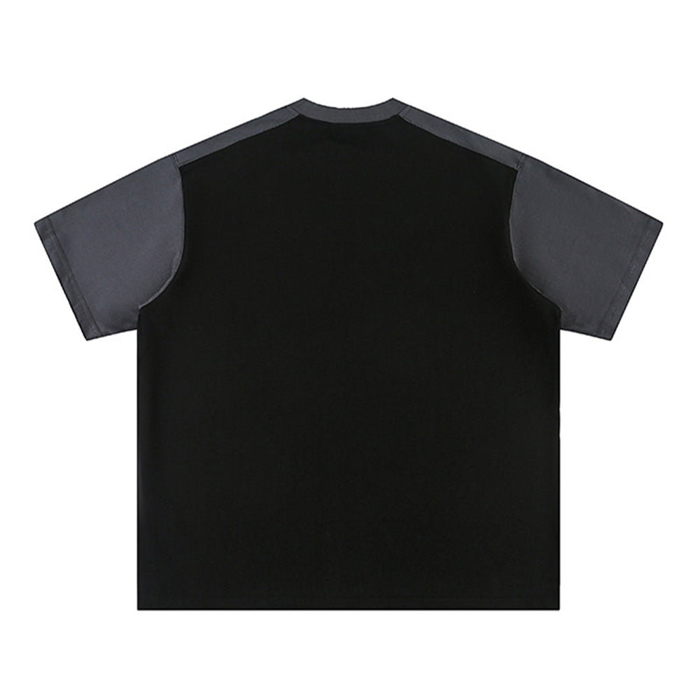 Colorblock loose short sleeves