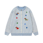 귀여운 강아지 자수 스웨터