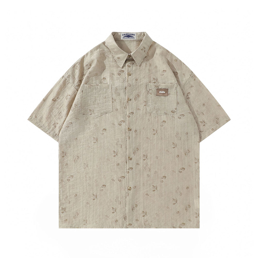 Floral short-sleeved shirt