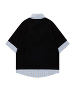 Faux two-piece polo shirt