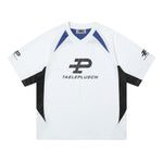 레트로 스포츠 콘트라스트 반팔