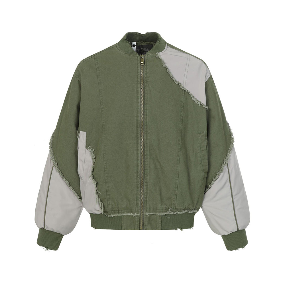 Unique color-blocked patchwork jacket