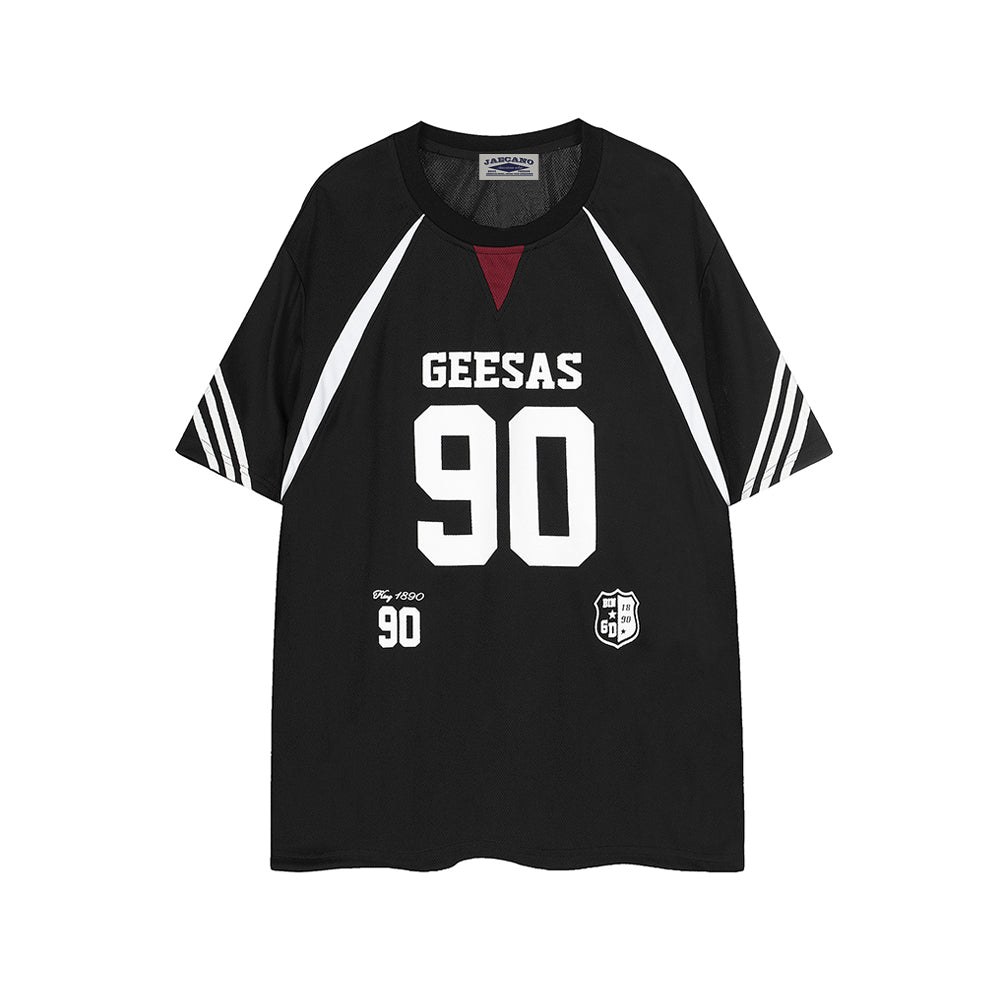 Retro letter short sleeves