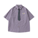 Preppy Plaid Short Sleeve Shirt
