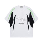 Loose contrasting short sleeves