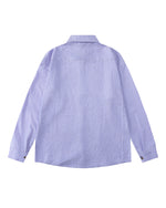 Vertical striped long-sleeved shirt