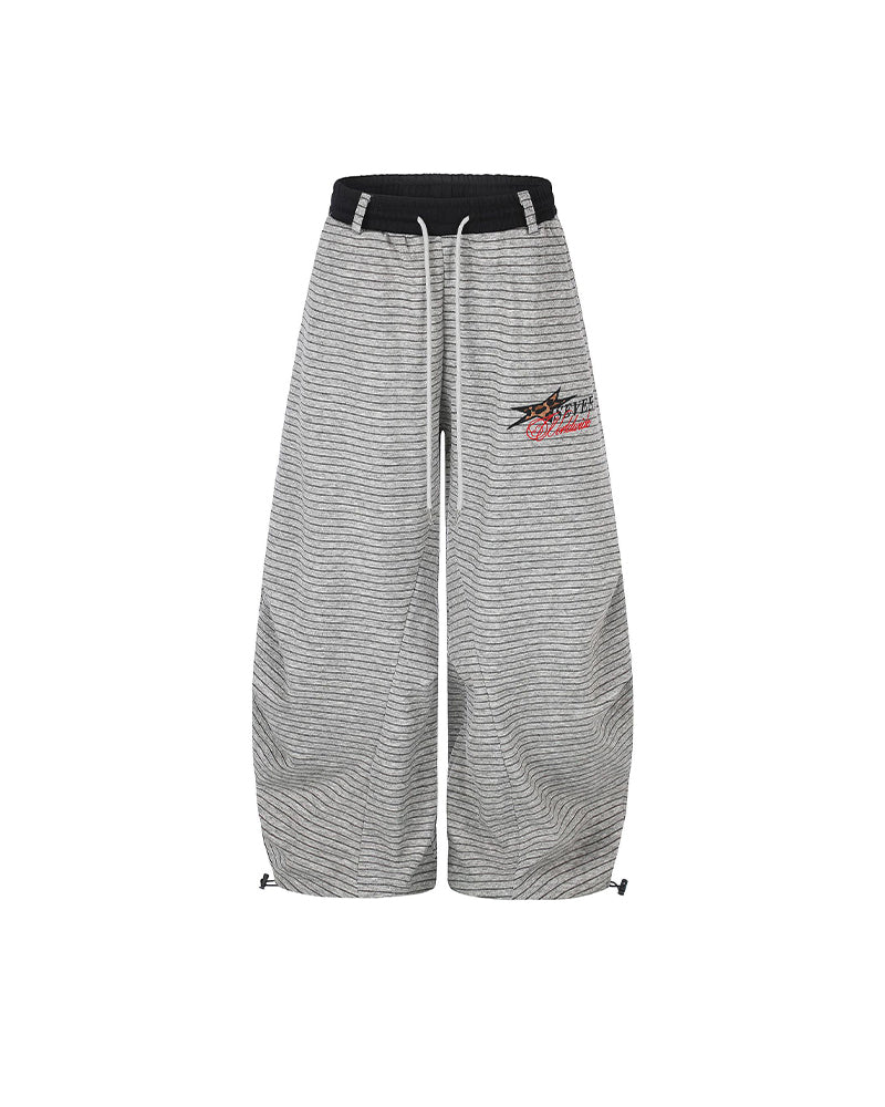 Retro contrast casual pants