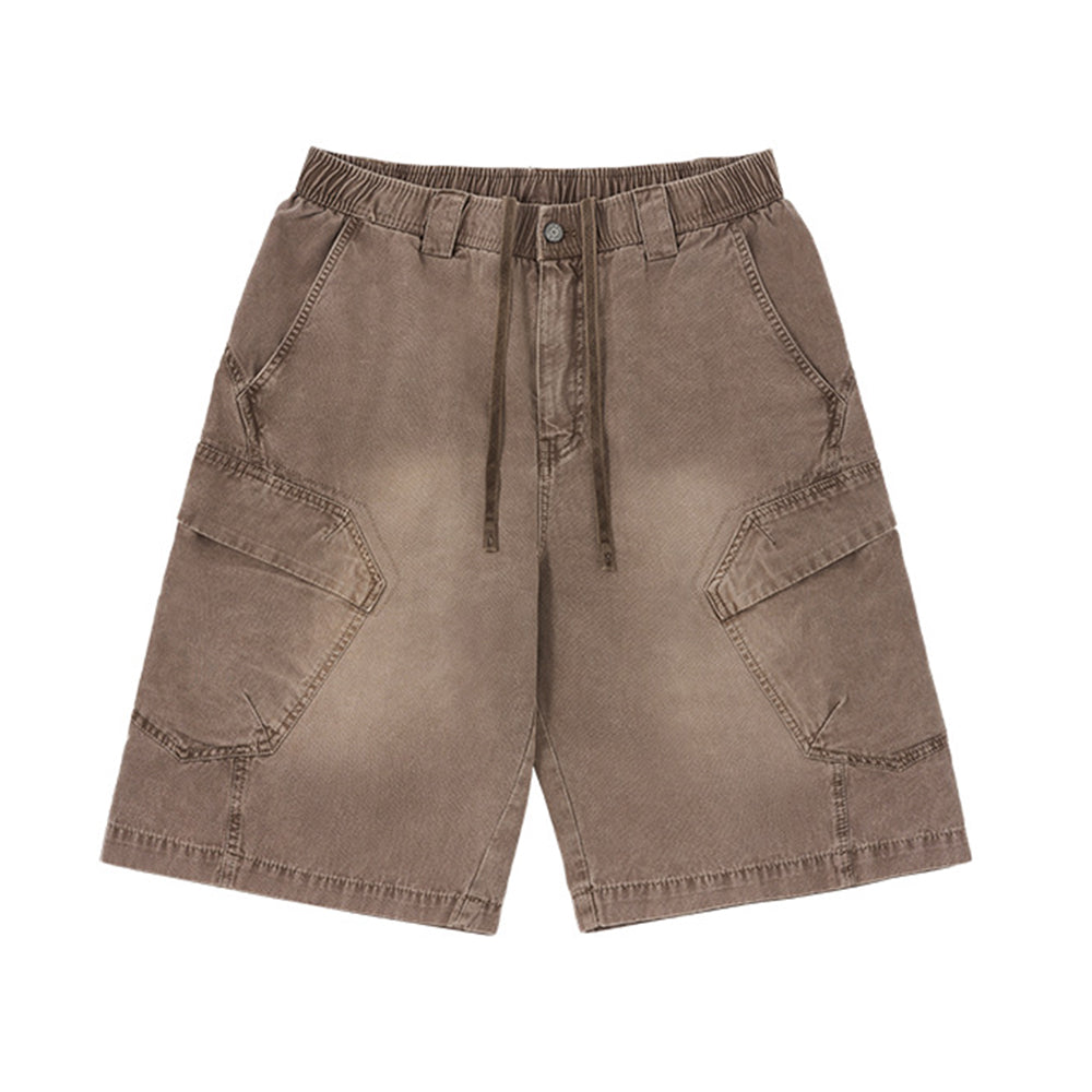 Washed casual overalls