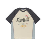 레트로 콘트라스트 컬러 블록 반팔