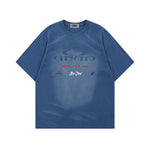 레트로 레터 프린트 반소매