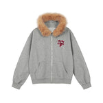 Vintage zipper embroidered jacket