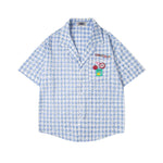 Badge Plaid Short Sleeve Shirt