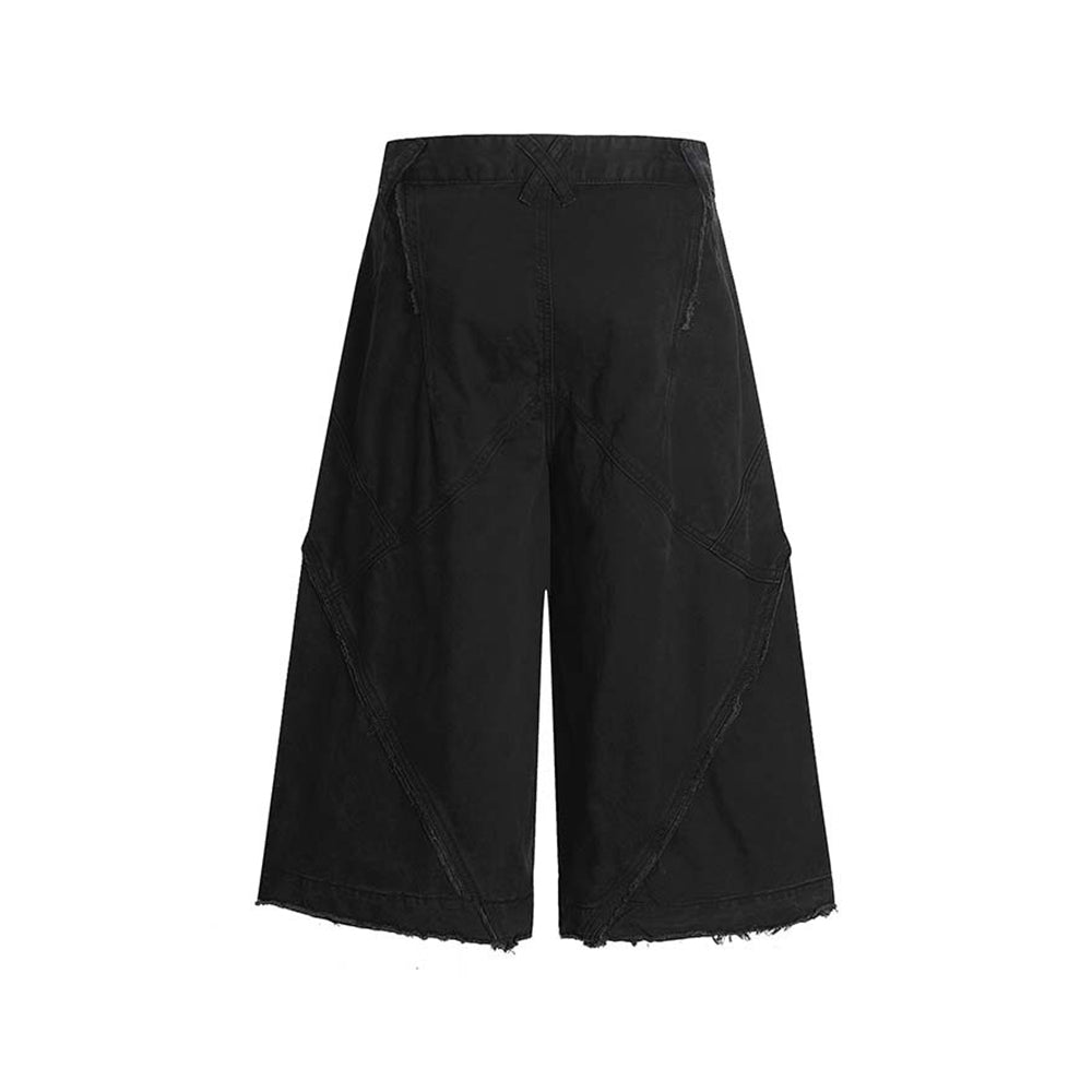 Panelled cargo cropped trousers