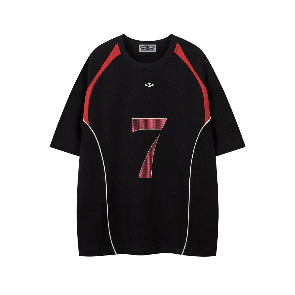 레트로 콘트라스트 반소매