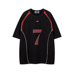 레트로 콘트라스트 반소매