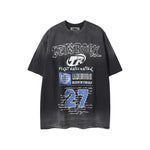 레트로 잉크젯 모터사이클 스타일 반팔