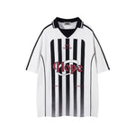 레트로 스트라이프 레터 반팔