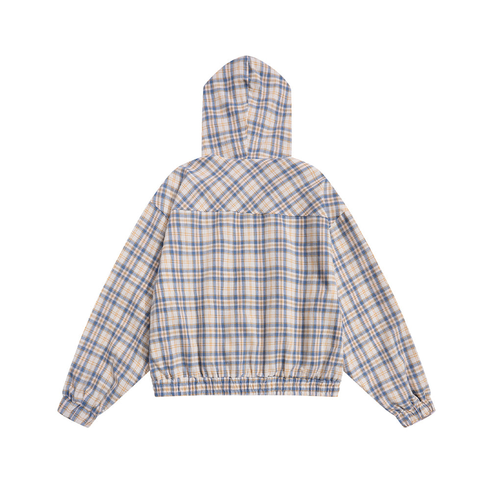 復古格子情侶外套