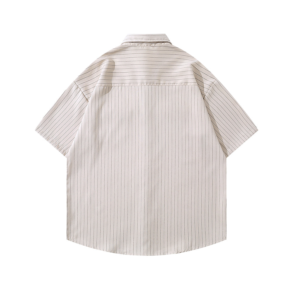 Striped short-sleeved shirt