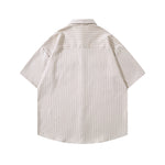 Striped short-sleeved shirt