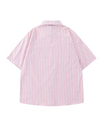 Simple striped short-sleeved shirt