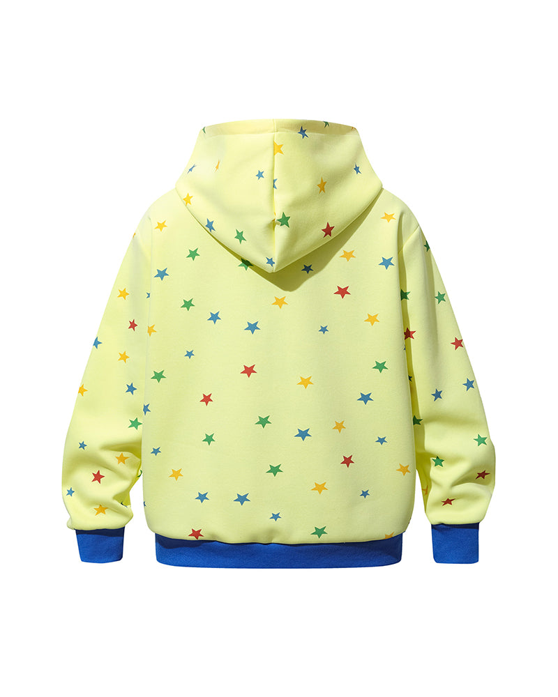 Colorful star hooded jacket