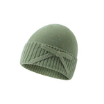 雙層加厚純色蝴蝶結帽