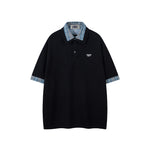 라펠 프린트 반소매