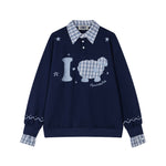 假兩件小羊衛衣