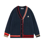 學院風v領針織外套