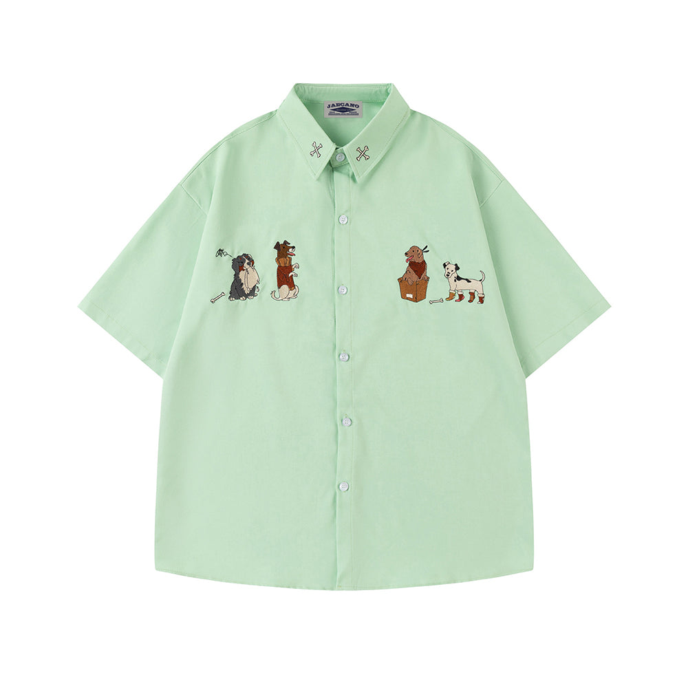 Cute Puppy Short Sleeve Shirt